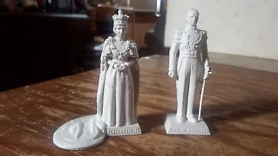 Rare HTF 1953 Marx QUEEN ELIZABETH & PRINCE PHILLIP Figures Royal Playset • $135