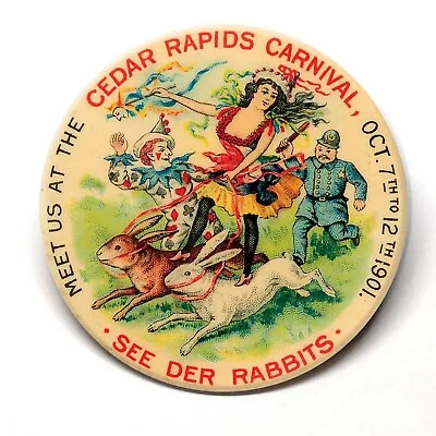 Cedar Rapids Carnival Advertising Pocket Mirror Vintage Style • $15