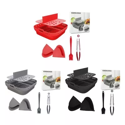 Air Fryers Liner Square Silicone Liner With Divider Square Silicone Air Fryers • £18.77