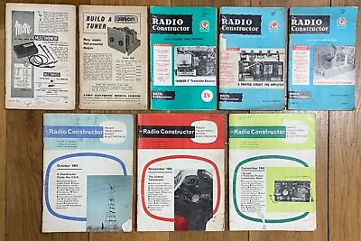 The Radio Constructor Magazine 1961 - 8 Issues - Used • £35