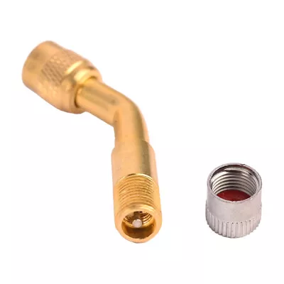 2 Bent Brass Valve Stem Extension Angle Side Tire Wheel Car Truck Motorcycle RV • $2.99