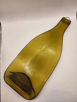 Melted Green Glass Wine Bottle-spoon Rest/wall Hanging • $20