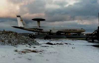 USAF Boeing E-3 AWACS Aircraft At NATO Base Keflavik Iceland • $9.99
