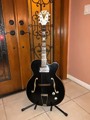 Black 1959 Kay Upbeat Kelvinator K8990 Jumbo Archtop Guitar Barney Kessel Pickup • $895