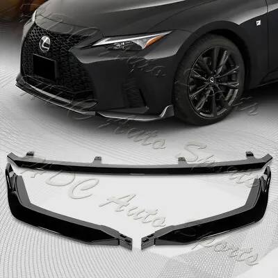 For 2021-2023 Lexus IS350 IS500 F-Sport V-Style Painted Black Front Bumper Lip • $109.99