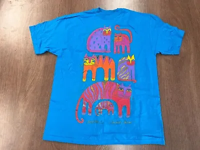 Laurel Burch Fantastic Felines Art T Shirt Vintage Deadstock 90s L Single Stitch • $20