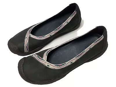 *Keen Womens 8 US ( 9)Nubuck Leather Water Pr Flats Shoes Gray • $19