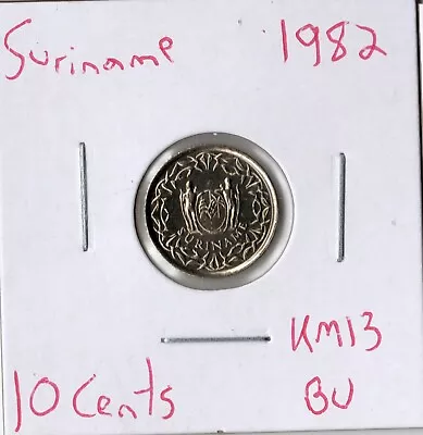 Coin Suriname 10 Cents 1982 KM13 • $1.29