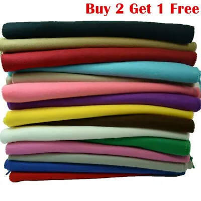 Men Women Unisex 100% Cashmere Warm Plain Scarf Pure Solid Color Wool Scotland • $7.99