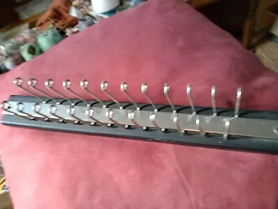 Vintage 1950's Tie Belt Folding Rack Hanger Holder Wall Mount Chrome 24 Hooks • $15