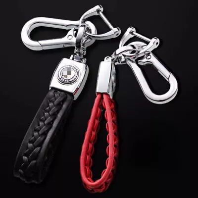 Luxury Leather Keychain Metal Keyring Key Chain Ring Holder For Mercedes Benz • $6.88