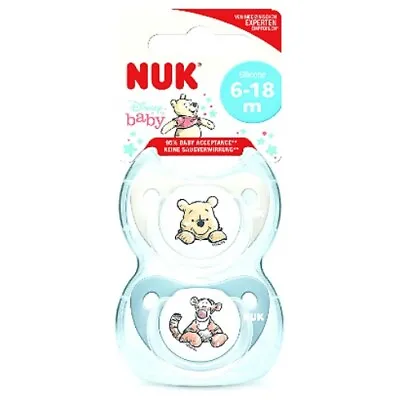£8.69 • Buy NUK Disney Baby Dummies |6-18 Months | Silicone Soothers