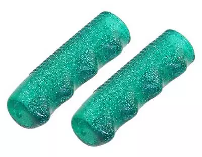 SPARKLE Green Bicycle Handlebar Grips Glitter Vintage Lowrider Cruiser Bike. • $4.45