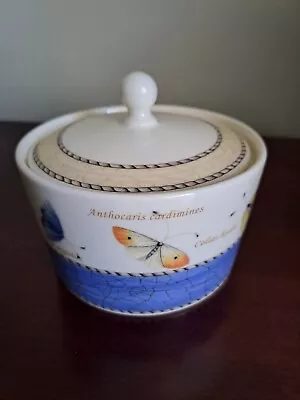 Wedgewood :Sarah’s Garden  Queensware Lidded Sugar Bowl - Blue - 1998 • $80