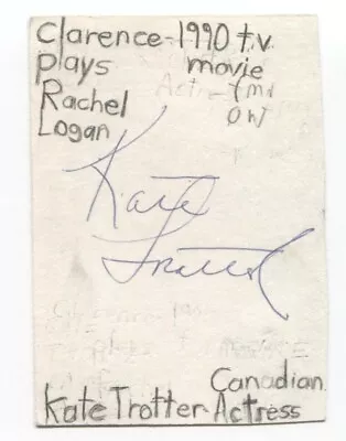 Kate Trotter Signed 3x5 Index Card Autographed Actress Michel Dion Hockey NHL • $45