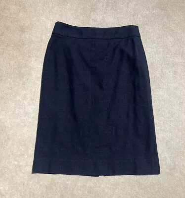 J. Crew Women's Navy Blue Pencil Skirt Size 0 Cotton • $10