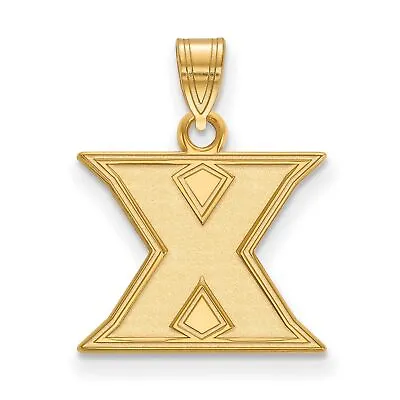14k Yellow Gold Xavier University Musketeers School Letter Logo Charm Pendant • $249.99