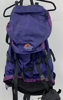 Vintage Lowe Alpine Purple Canvas Outdoor Hiking Backpack Pack • $40