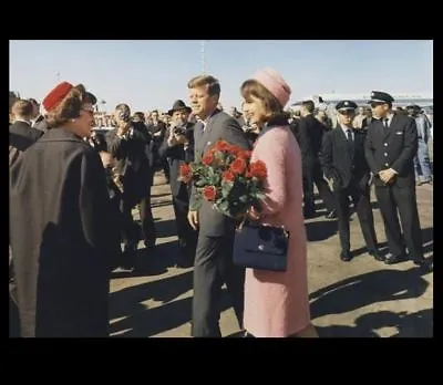 $5.48 • Buy John F Kennedy + Jackie Dallas Arrival PHOTO Red Roses Assassination Day
