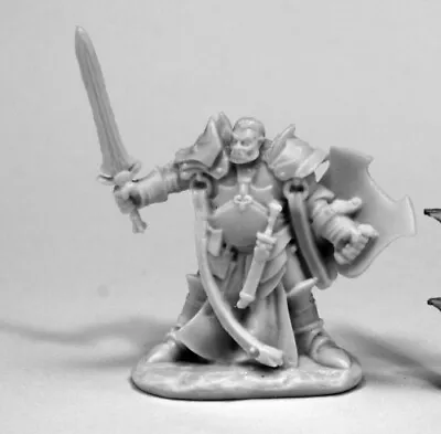 Reaper Miniatures Jurden Half Orc Paladin #77438 Bones Unpainted RPG D&D Figure • £3.37