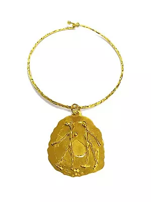 Jean Mahie 22K Yellow Gold Pendant 18K Yellow Gold Wire Necklace • $24500