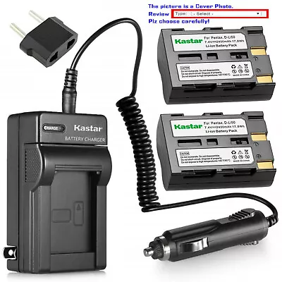 Kastar D-Li50 NP-400 Battery Charger For Pentax K20 K20D Minolta Maxxum 5D 7D • $8.99