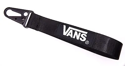 Vans Black Lanyard Wrist Strap Keyring Keychain Skateboard BMX FREE UK SHIPPING! • £5.89