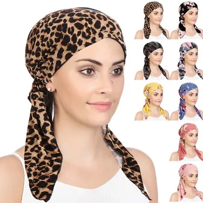 UK Pre-Tied Turban Hat Headwear Hair Loss Muslim Hijab Cancer.Head Scarf Chemo • £5.15