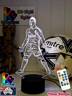Cristiano Ronaldo Soccer Player Personalised Name LED NIGHT LIGHT LAMP 7 COLOUR • $49.99