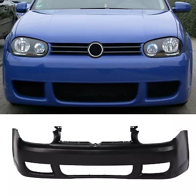 R32 Style Front Bumper Cover Unpainted Steel Mesh Fit 99-05 Volkswagen Golf MK4 • $359