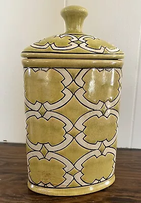 Chartuese Large Decorative Mid Century Modern Vase/Urn With Lid 13” • $24.99