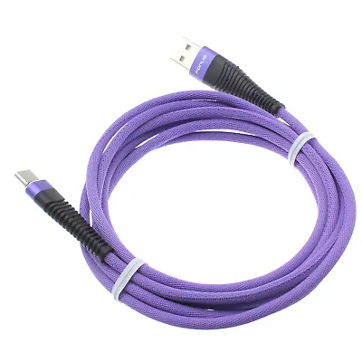 6FT LONG USB-C CABLE PURPLE TYPE-C FAST CHARGER POWER CORD For PHONES & TABLETS • $10.43