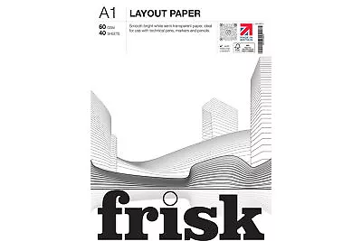Frisk Maroon Layout Pads: A1 A2 A3 & A4: 60gsm: Semi-Transparent White Paper • £10.88