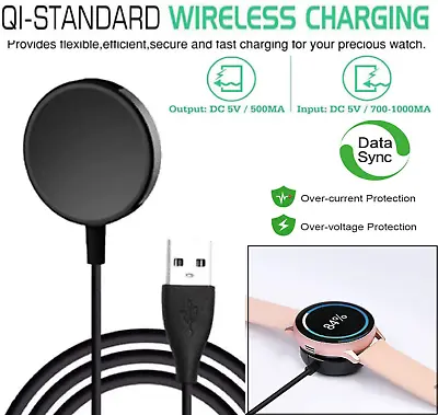 For Samsung Galaxy Smart Watch 4 3 Active 2 Wireless USB Cable Charger Dock Pad  • £1.69