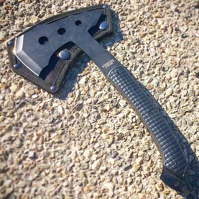 DEFENDER SOLID STAINLESS Heavy Grip Handle Camping Hatchet TACTICAL AXE & Sheath • $22.95