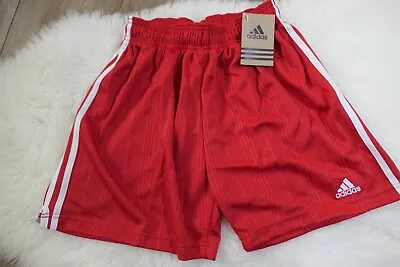 NWT Vintage Y2K 90s ADIDAS Soccer TREVISO Polyester Men's Red Shorts Small • $64.59