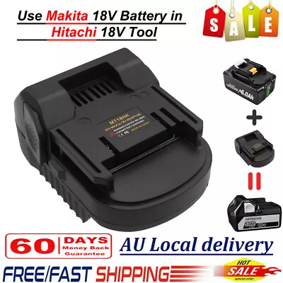 Adapter For Makita 18V Battery To Hitachi & Hikoki 18V Tools Battery Adaptor AU • $35.99