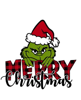 Merry Christmas Grinch Decal  ~  Vinyl Car Wall Sticker - Small To XLarge • $4.39