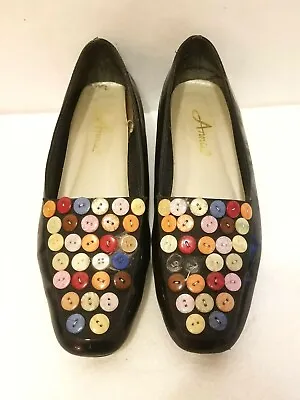 Annie Vintage Colorful Button Loafer Shoes Size 7.5 • $16
