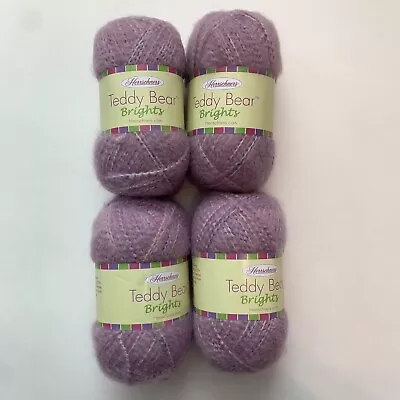 Herrschners Teddy Bear Brights Yarn Magic Lilac 4 Skeins New • $10