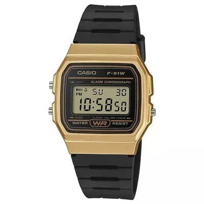 CASIO F91W CLASSIC DIGITAL Gold RESIN SPORTS WATCH. 100% Authentic • $34.99