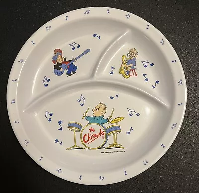 Vintage 1990 Alvin And Chipmunks Melamineware Divided Plate • $8