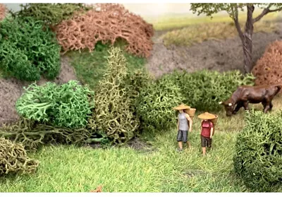 HO/OO Scale Miniatures Bushes Trees Grass Clusters Plants War Game Scene Model • $6.99