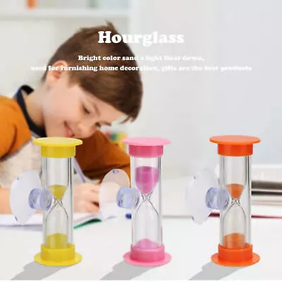 5pcs Sand Timer Suction Cup Glass Timing Clock Timers Set 2mins / 3mins • $14.54