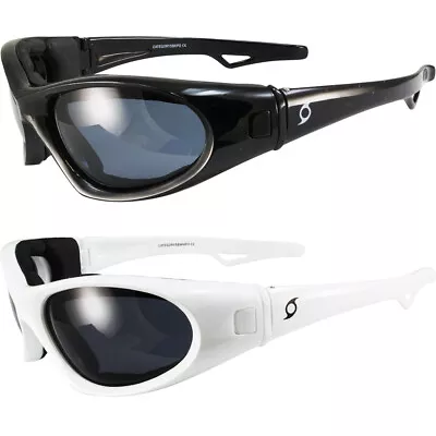 Hurricane Cat5 Sunglasses Black Frame + White Frame Polarized Smoke Lens • $26.99