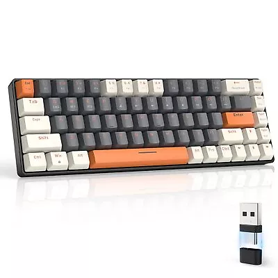 Wireless Gaming Mechanical Keyboard 2.4Ghz/Bluetooth 5.0 Dual Mode Hot-Swappable • $54.99