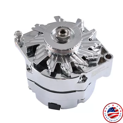 $86.86 • Buy New 12V 110Amp Alternator 1 Wire Chrome For Chevy GM BBC SBC 327-350-396-427-454