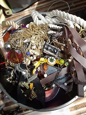 £3 • Buy 1KG Mixed Costume Jewellery Job Lot Bundle Resell Craft Wear Upcycle Etc Bag No2