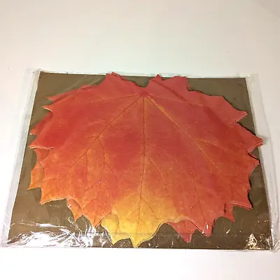 48 Thanksgiving Placemats Orange Maple Leaf Paper Stock Autumn Fall Place Mats • $30