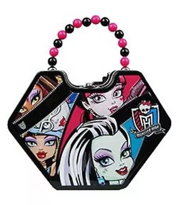 Monster High Faces Diamond Shaped Purse With Beaded Handle Tin • $6.67